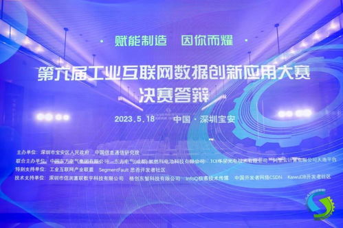 第六屆工業互聯網數據創新應用決賽在深舉行 釋放工業數據價值，賦能產業數字升級